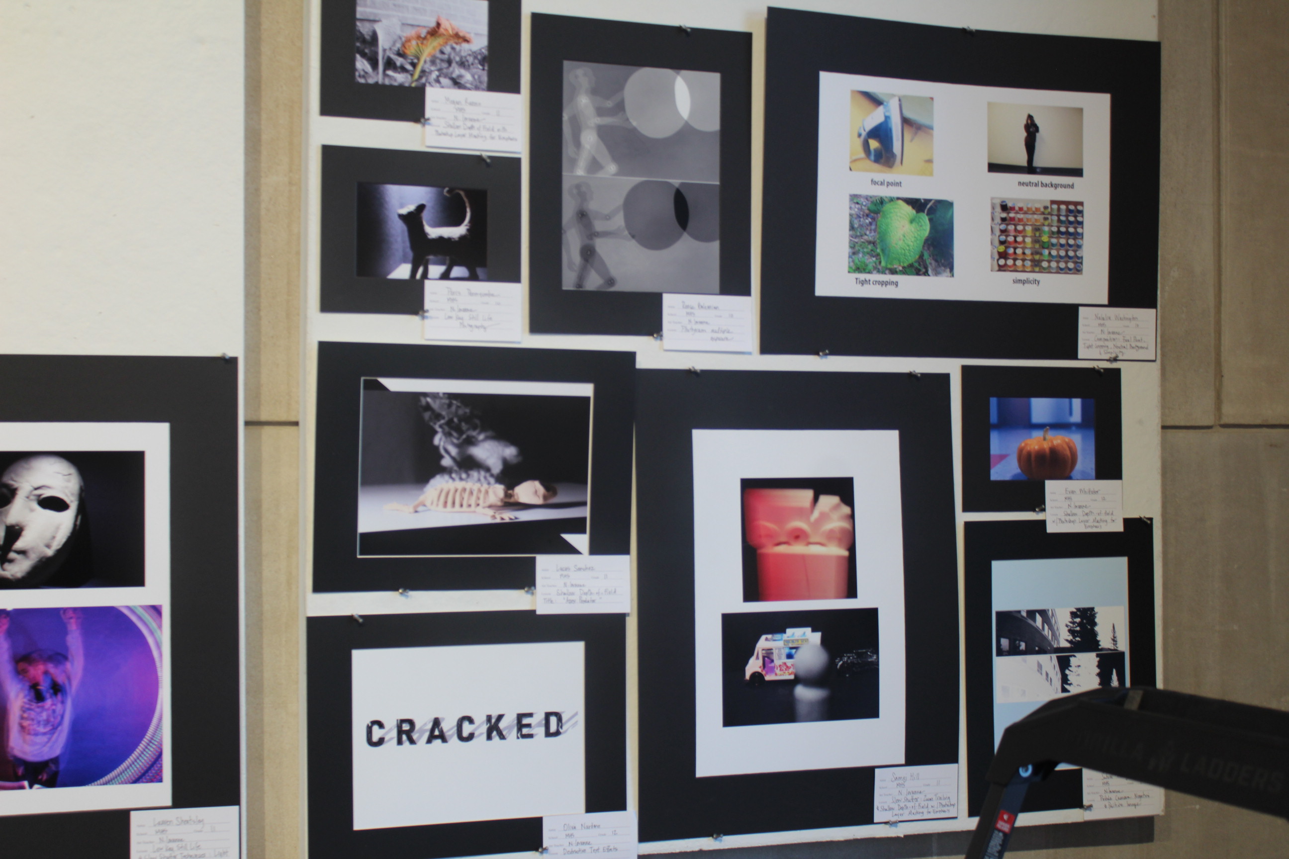 Student artwork featured at the gallery for the 2023 Middletown Public Schools K-12 Art Show